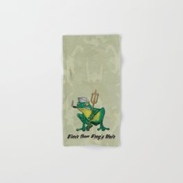 Navy Frog Hand & Bath Towel