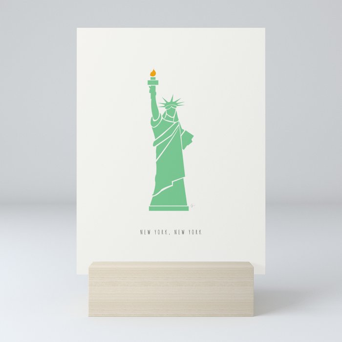 New York City, NYC, Lady Liberty Mini Art Print