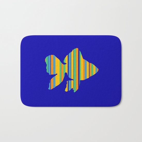 Goldfish Stripes Bath Mat