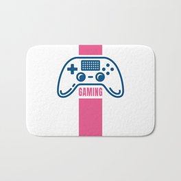 linear design of a gamepad for video gamers Bath Mat