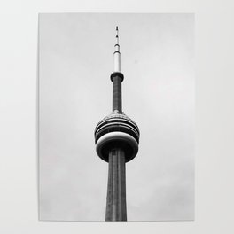 Canada Photography - The CN Tower Under Gray Clouds Poster