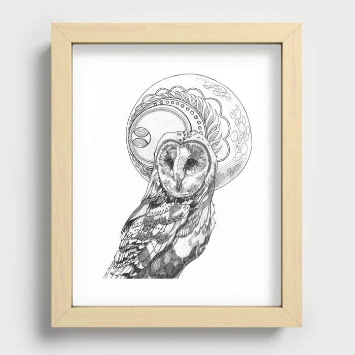 Owl Moon Recessed Framed Print