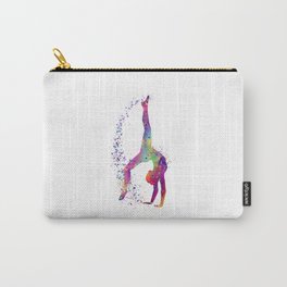 Gymnastics Tumbling Colorful Watercolor Artwork Carry-All Pouch