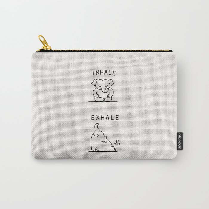 Inhale Exhale Elehant Carry-All Pouch