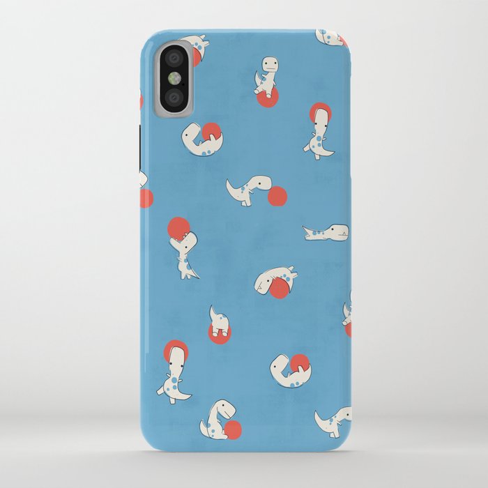 Tiny T-Rex and his Red Ball iPhone Case