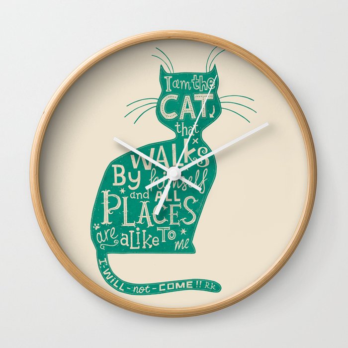 'The Cat That Walked by Himself' Wall Clock