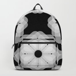 Black and White Abstract Flowers Backpack