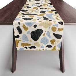 Abstract Graphic Terrazzo Stone Inspired Table Runner