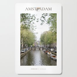 Amsterdam - coordinates poster - travel Cutting Board