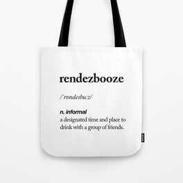 Rendezbooze black and white contemporary minimalism typography design home wall decor bedroom Tote Bag