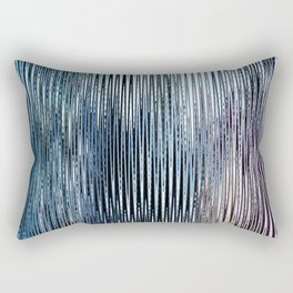 Abstract Fine Line Glitch Pattern Rectangular Pillow