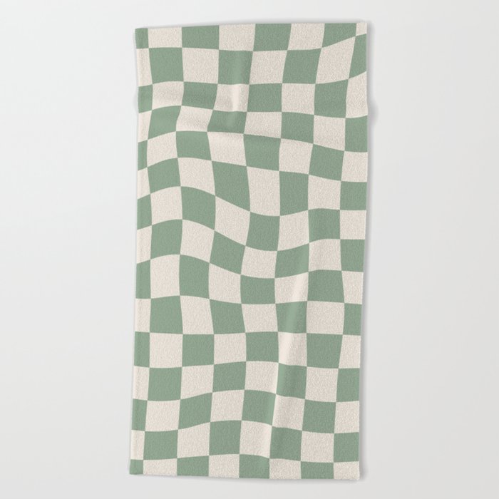Sage green patterned towels deals