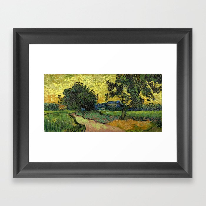 Vincent Van Gogh : Landscape at Twilight Framed Art Print