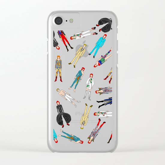 Floating Bowies Clear iPhone Case