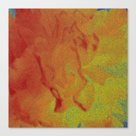 Flower | Flowers | Fading Flower | Red Abstract Canvas Print