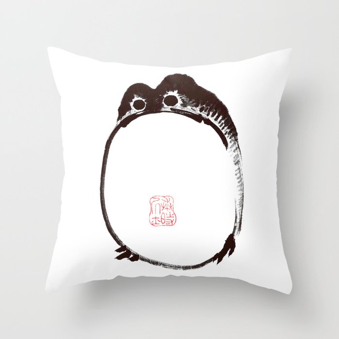 Matsumoto Hoji Frog Throw Pillow