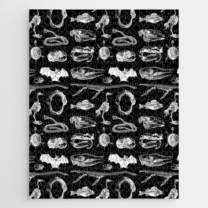 Animal Bones Black & White Jigsaw Puzzle