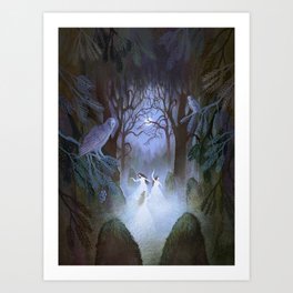 Dance of the Midnight Witches Art Print