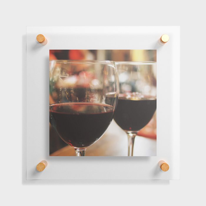 Spain Photography - Two Glasses Of Wine Floating Acrylic Print