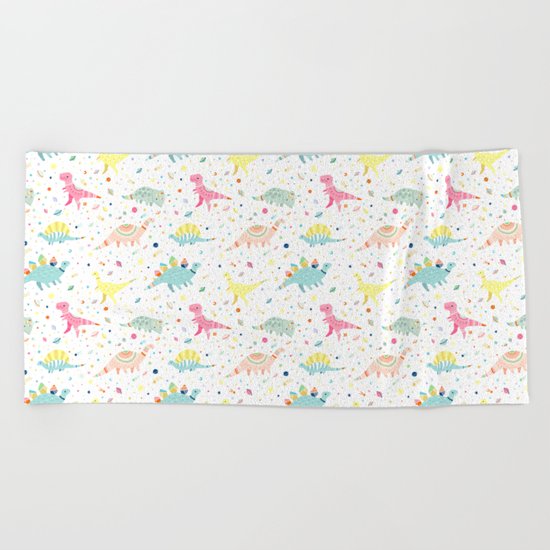 Dinosaur Pattern Beach Towel