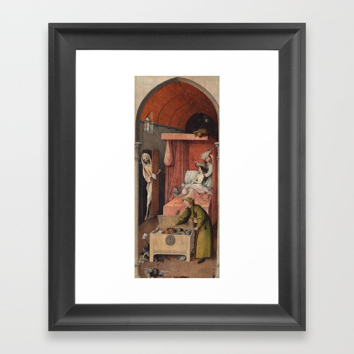 Hieronymus Bosch - Death And The Miser. Framed Art Print