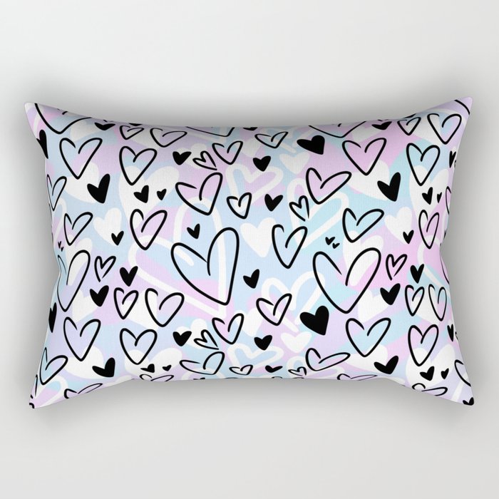 Valentines hearts print  Rectangular Pillow