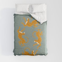 Leopard Race - blue Comforter