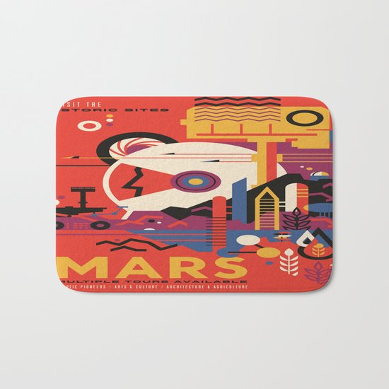 Mars Tour : Space Galaxy Bath Mat