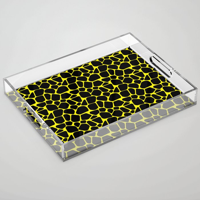 Neon Safari Yellow & Black Acrylic Tray