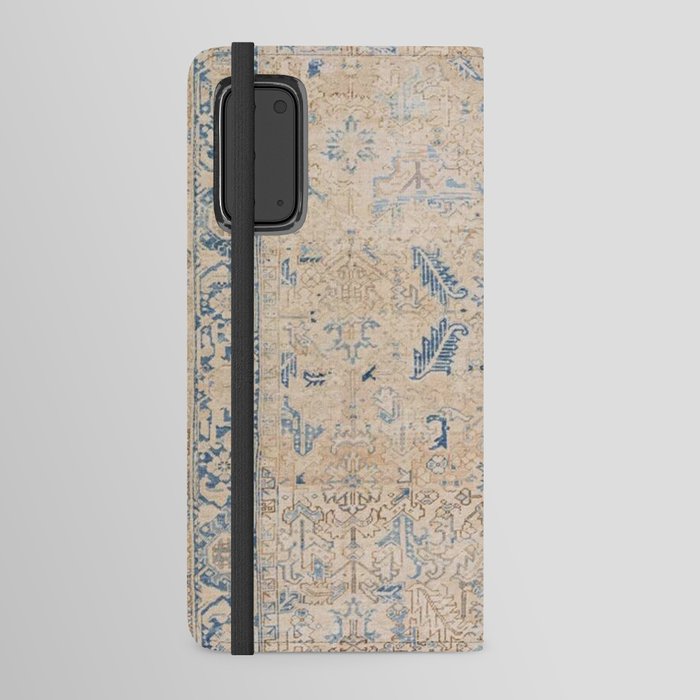 Beige and Blue persian carpet Android Wallet Case