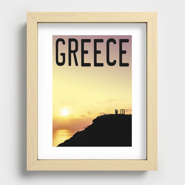 Greece, Cape Sounion Recessed Framed Print