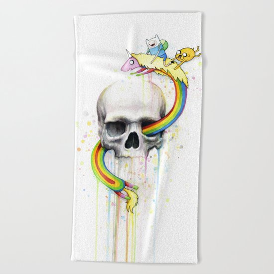 Adventure through Time and Face Beach Towel