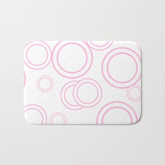 Abstract circles - abstract patterns - pink Bath Mat