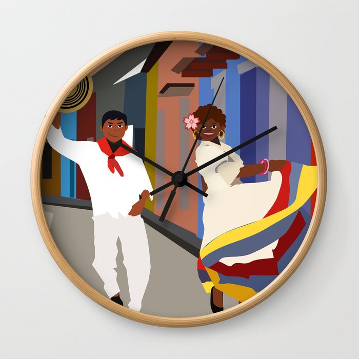 Colombian dance Wall Clock