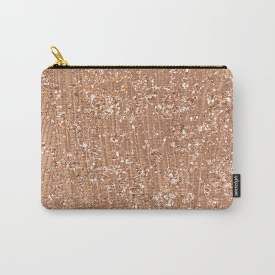 Rose gold brushstrokes and glitter Carry-All Pouch