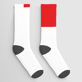 Letter E (Red & White) Socks