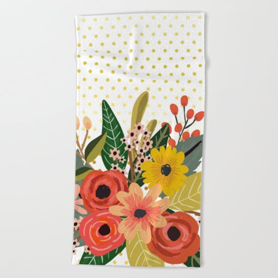 Flowers bouquet #1 Beach Towel