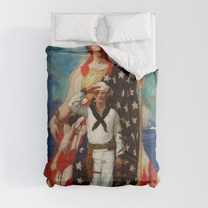 USA Navy illustration Comforter