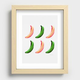 Pink and Green Bananas Pop Recessed Framed Print