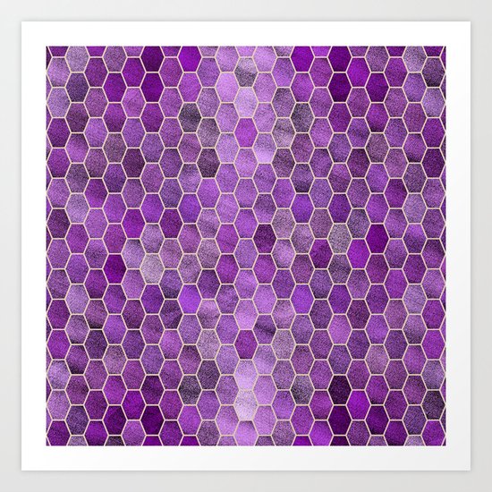 Glitter Tiles V Art Print