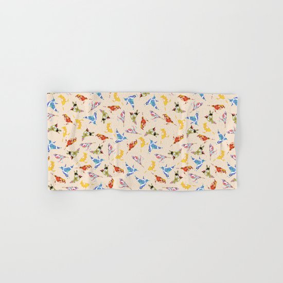 Vintage Wallpaper Birds Hand & Bath Towel