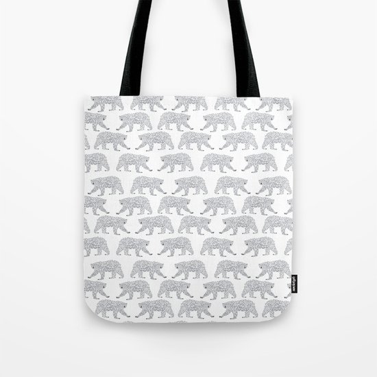 Polar Bears geometric trendy kids bear pattern print for boy or girl gender neutral Tote Bag