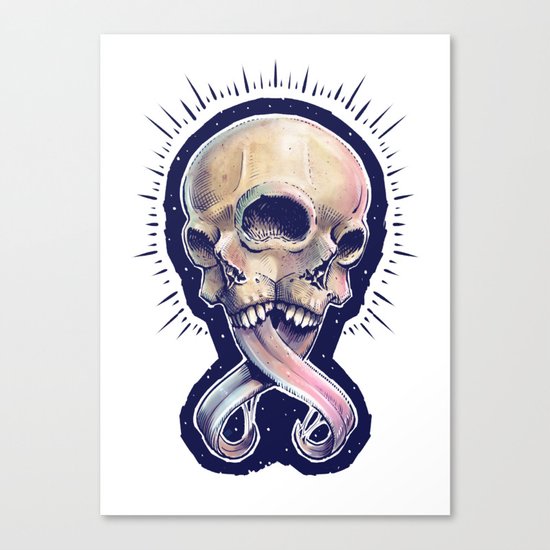Triple eyed skull Canvas Print