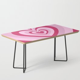 Valentines Beating Hearts (Pink + Red) Coffee Table