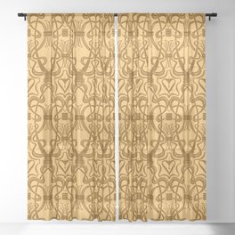 Art Nouveau background Sheer Curtain