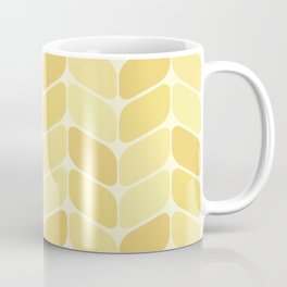 Vintage Diagonal Rectangles Yellow Mug