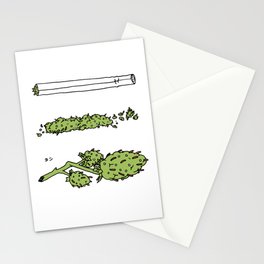 3 Stages of Weed Stationery Cards