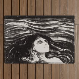 Lovers in the Waves - Edvard Munch Outdoor Rug