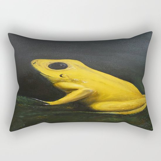 Yellow Frog Rectangular Pillow