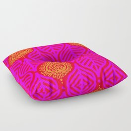 PLANTAIN PALACE - RED/PINK/ORANGE Floor Pillow